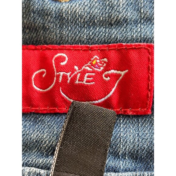 Vintage Style J Denim A Line Midi Skirt Button Fly Back Flap Pockets Frayed Hem - Picture 5 of 16